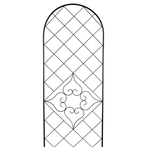 Spalier »Rundbogen«, BxH: 48 x 180 cm, Metall, grau