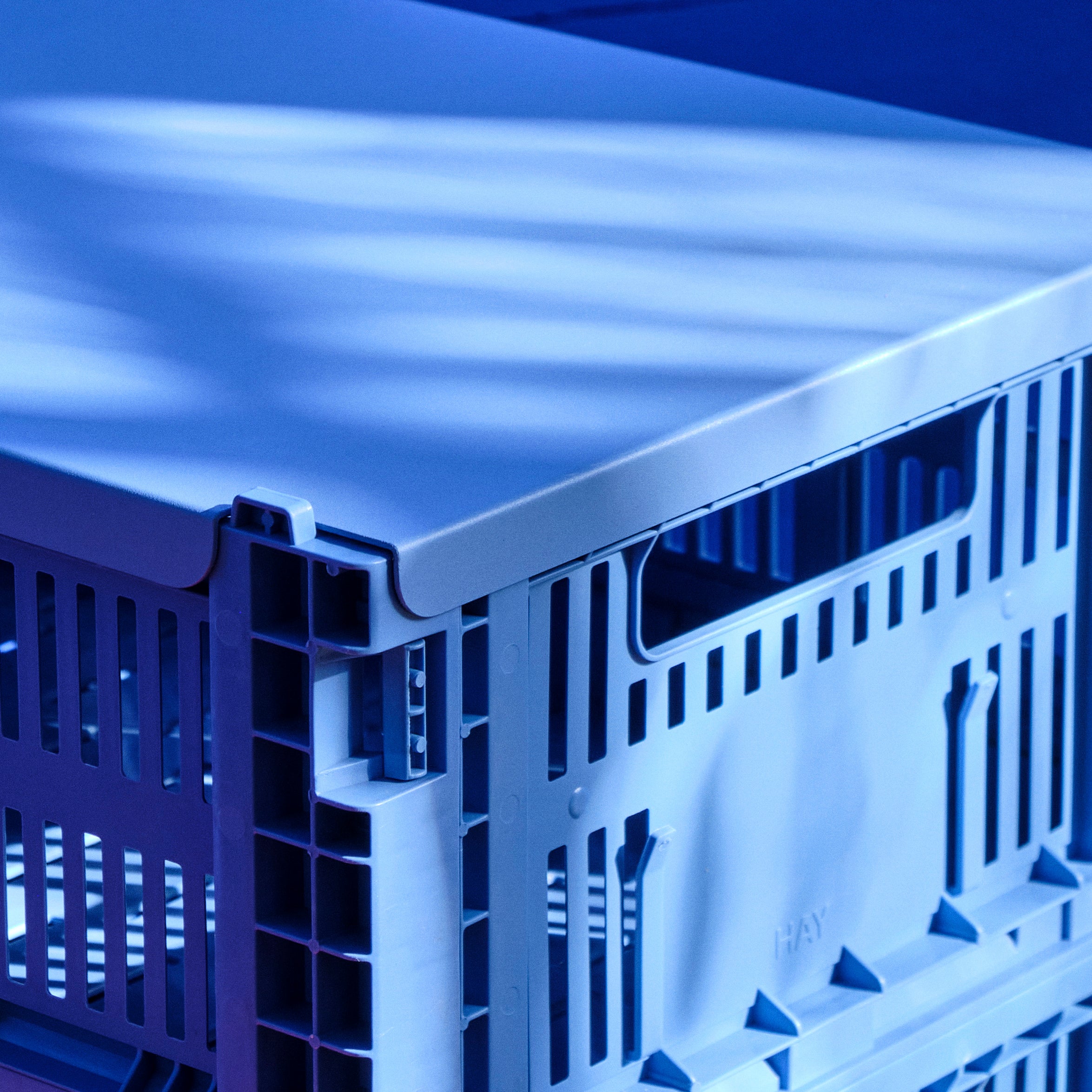 HAY Colour Crates Krat Deksel M - Rechthoekig - Electric Blue