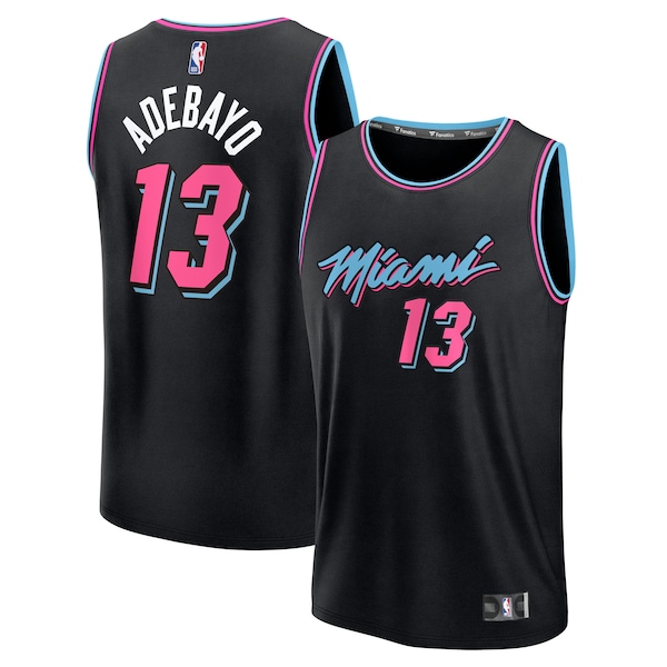 Bam Adebayo Miami Heat  Youth 2025/26 City Edition Fast Break Jersey - Black