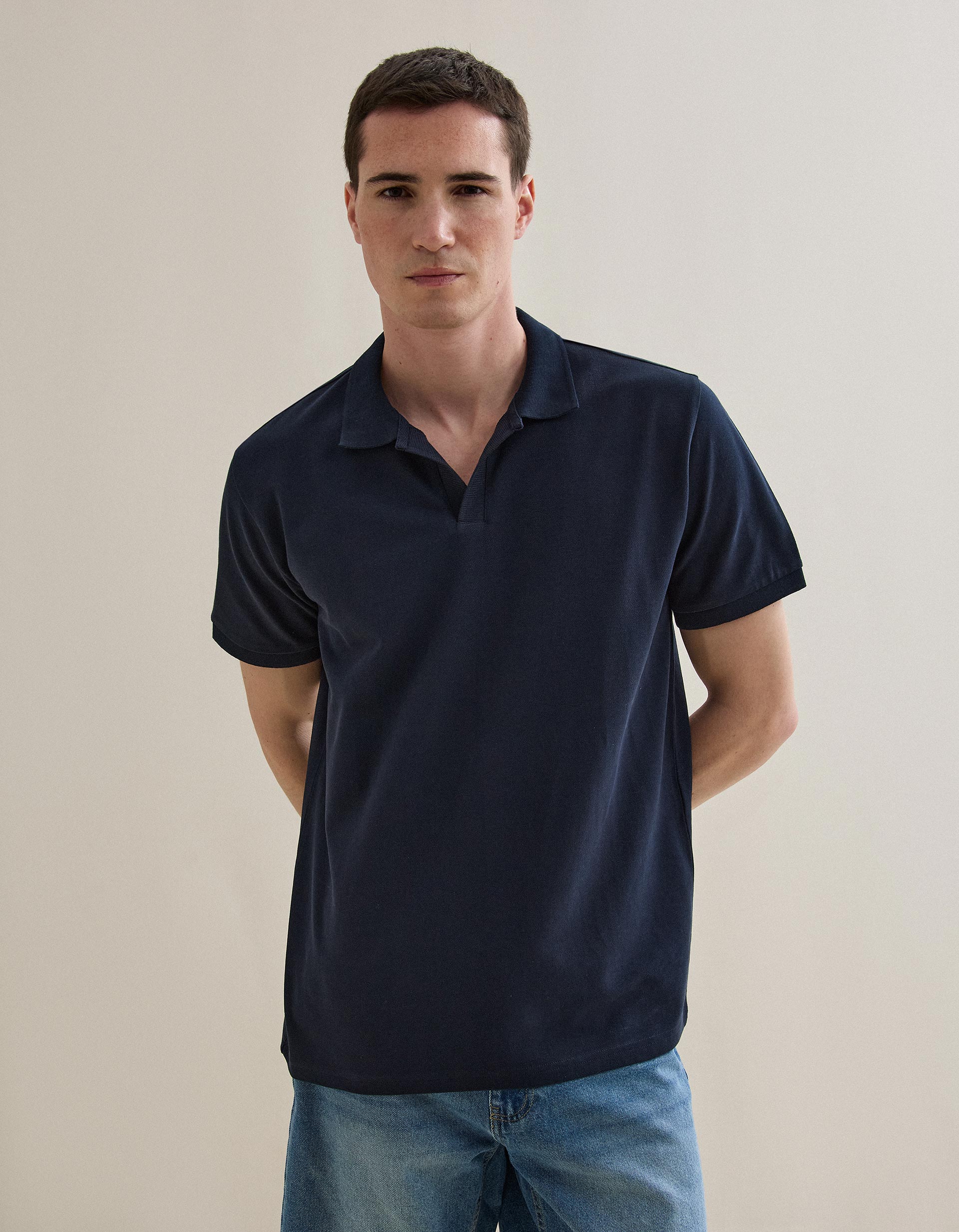 Polo Piquet, Homem, Azul Escuro