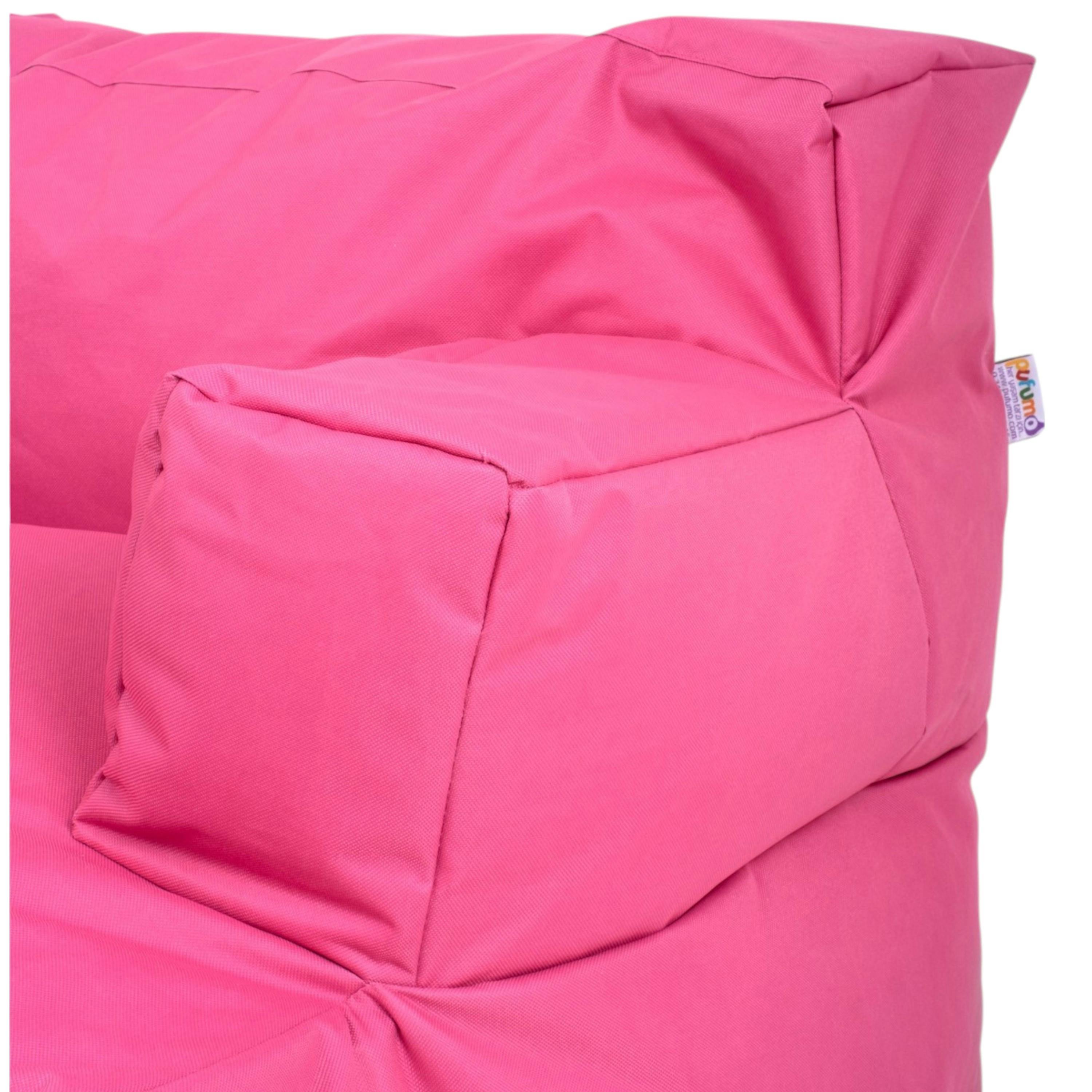 Pouf XXL extérieur avec accoudoirs - rose ARTA