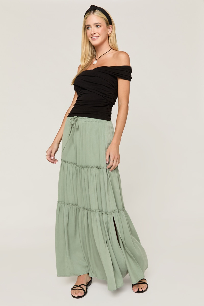 Lilly Ruffle Tiered Maxi Skirt