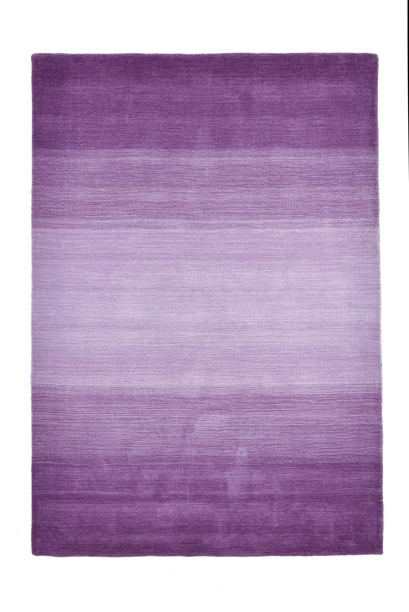 WOOL COMFORT - Tapis dégradé de couleur en laine purple 140x200 cm