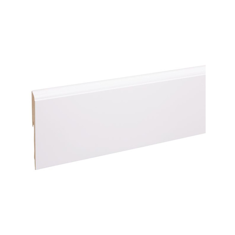 Plinthe en MDF revêtue Style blanche 240 x 12 x 1,2 cm CANDO