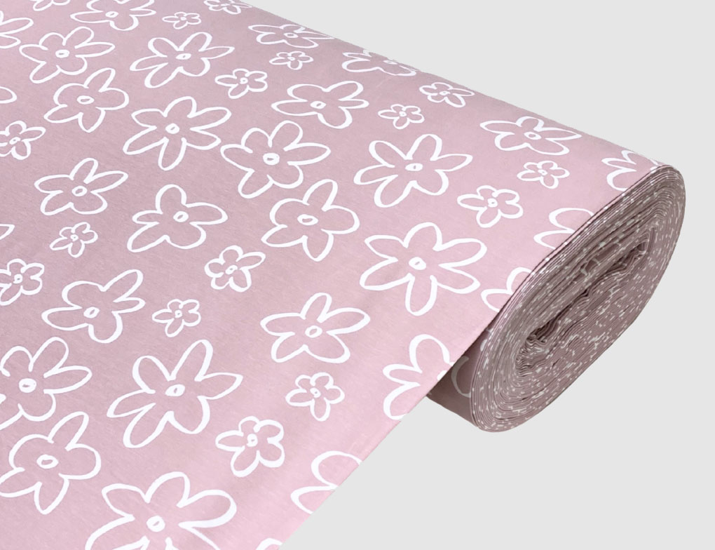 Jerseystoff Margerite Rosa