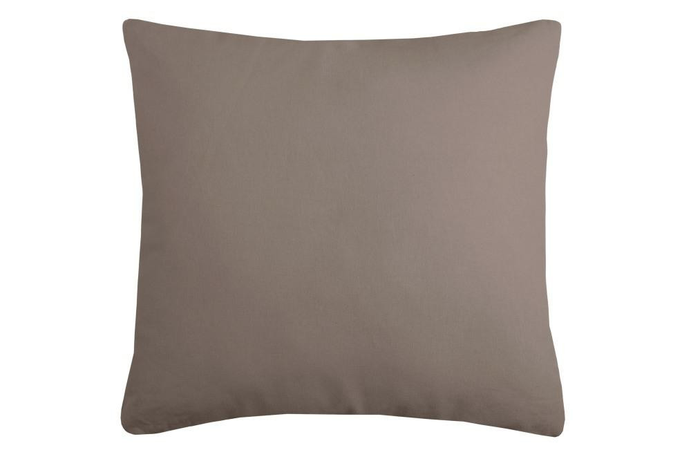Poduszka dekoracyjna DUO 40x40 cm taupe gładka bawełna poszewkawkład