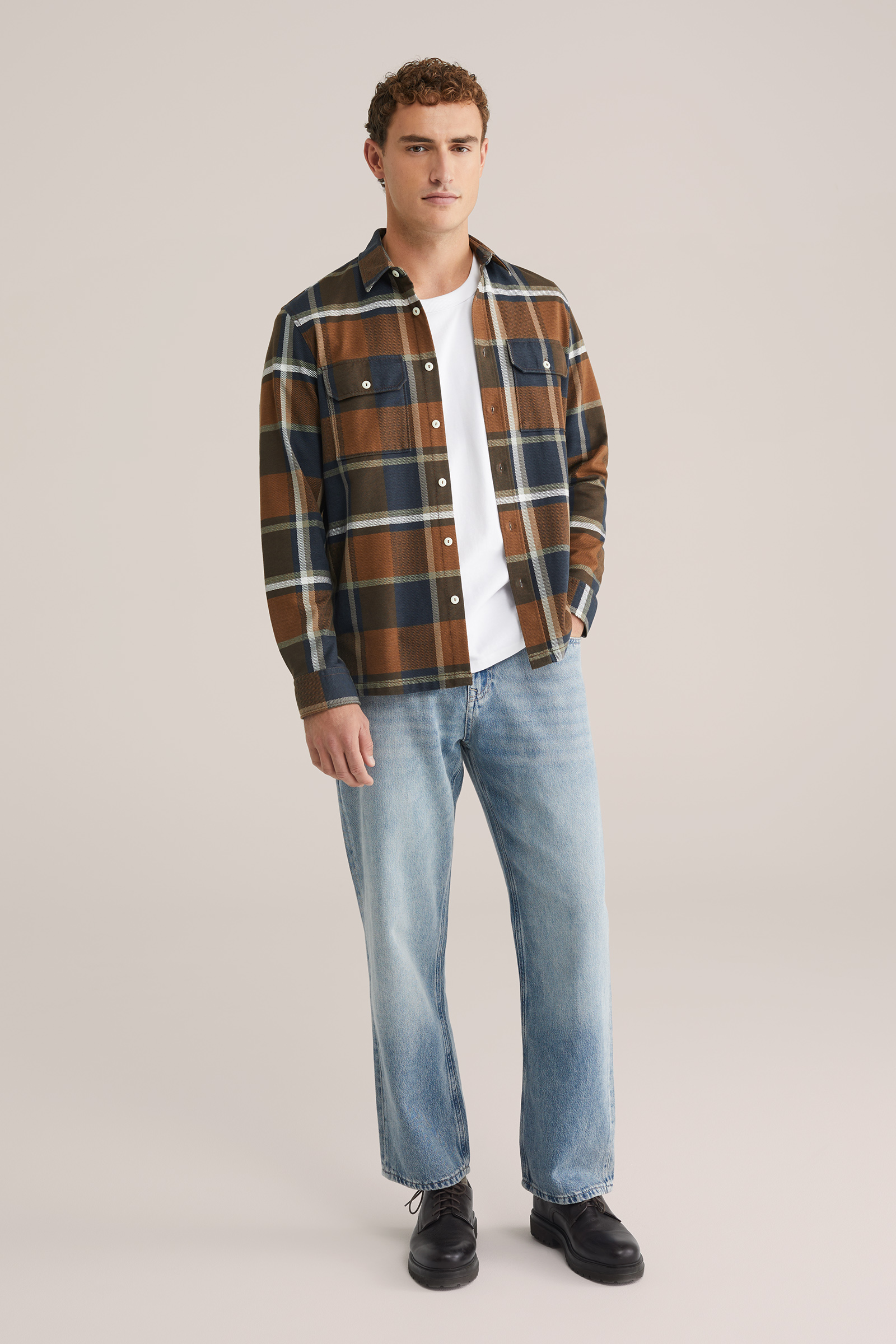 Heren Regular fit overshirt met print