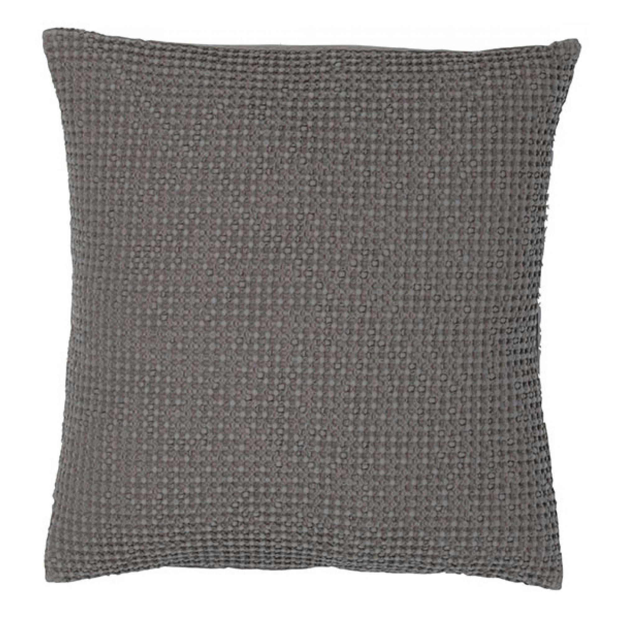 MAIA - Coussin  en coton tourterelle 45 x 45