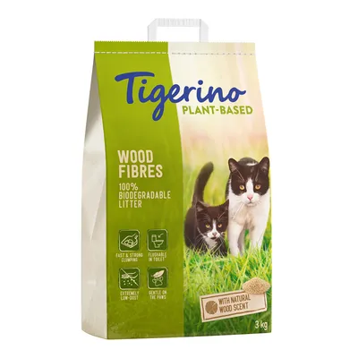 Tigerino Plant-Based Litter Wood Fibre - Natural Wood Scent (Unscented)
