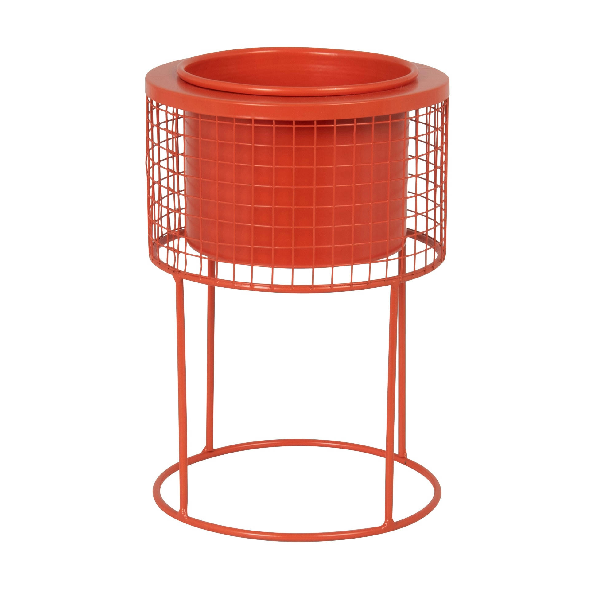 NOEDA - Cache-pot en métal orange H22