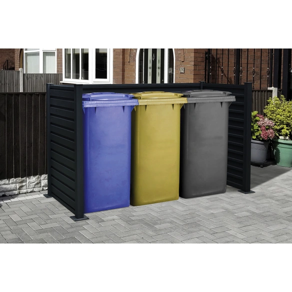 Mülltonnenbox, anthrazit, rechteckig, BxHxT: 210 x 122 x 100 cm