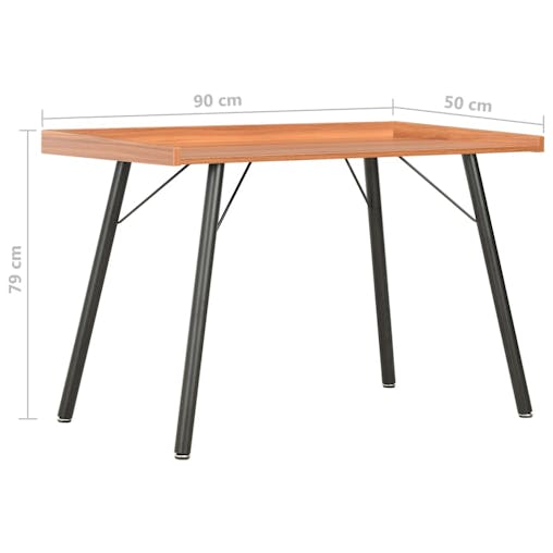 NNEVL Desk Brown 90x50x79 cm