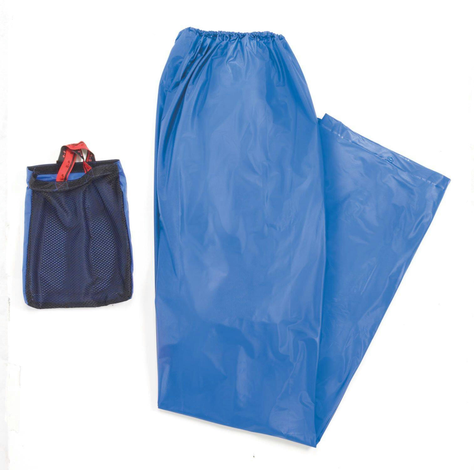 Adult Waterproof Vinyl 2-pc Rainsuit with Detachable Hood for Cycling/Hiking, Blue