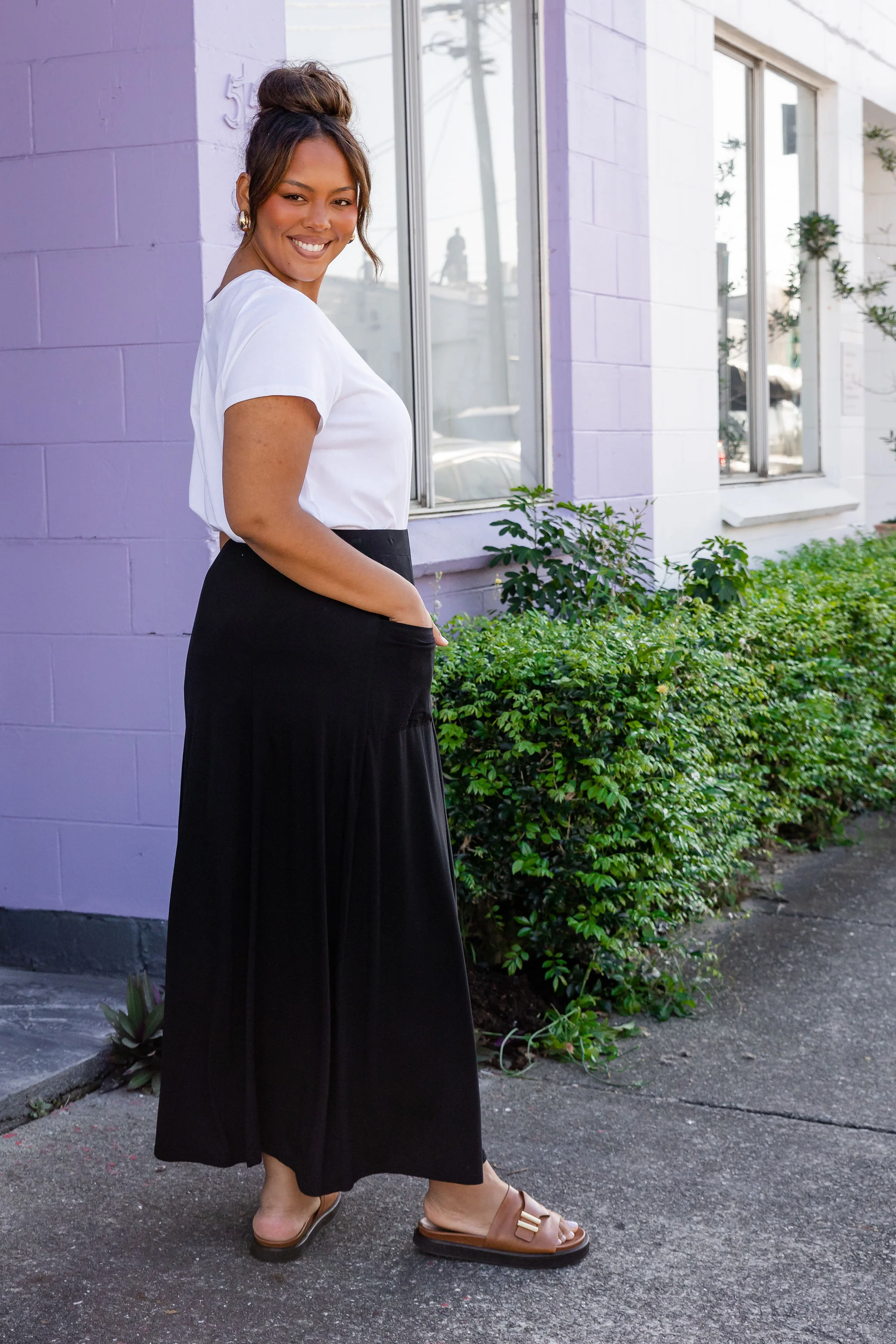 Olivia Maxi Skirt in Black
