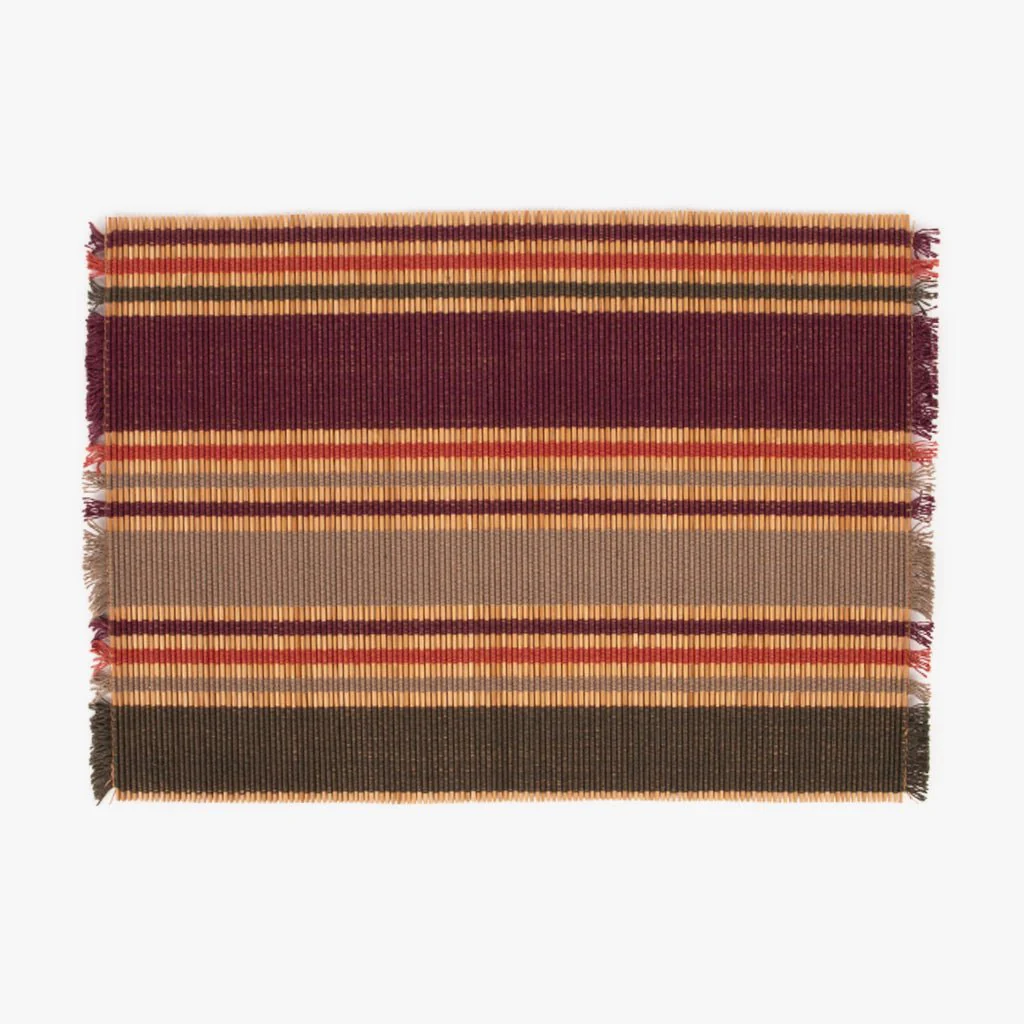 Individual Franjas Bordô e Natural INDO