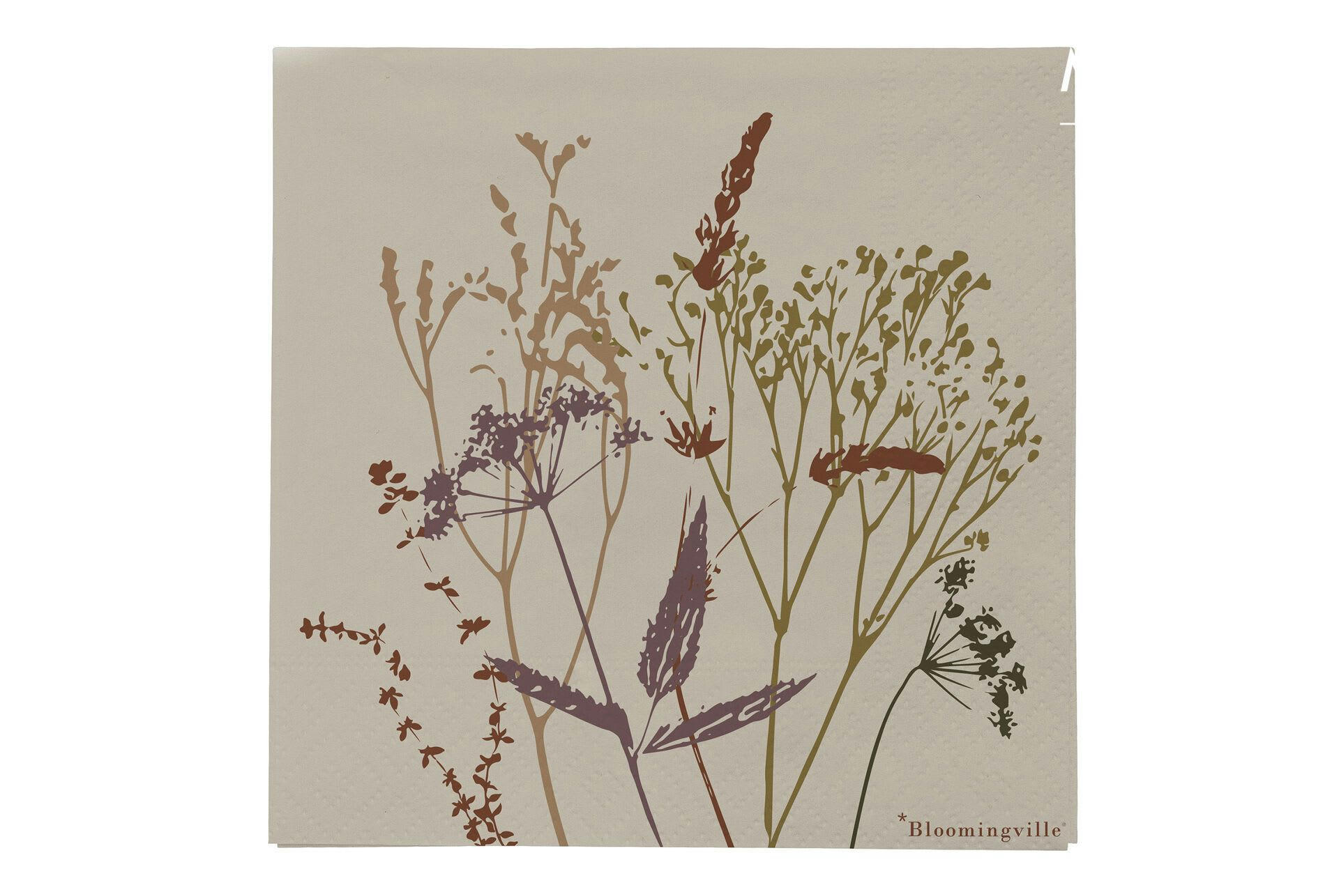 - Lot de 2, weiß serviettes en papier blanche avec fleures