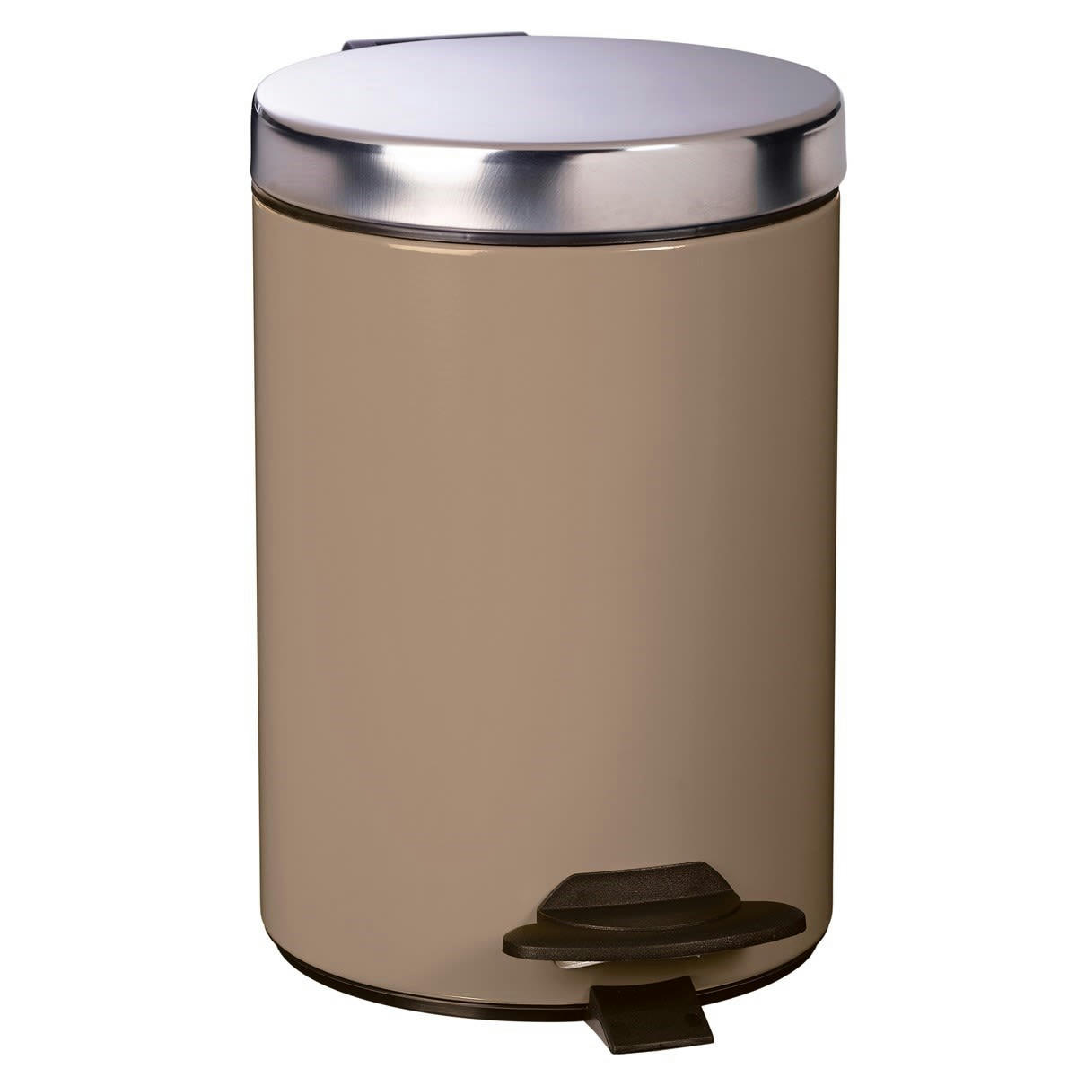 DUO - Poubelle 3L DUO en Métal Beige foncé