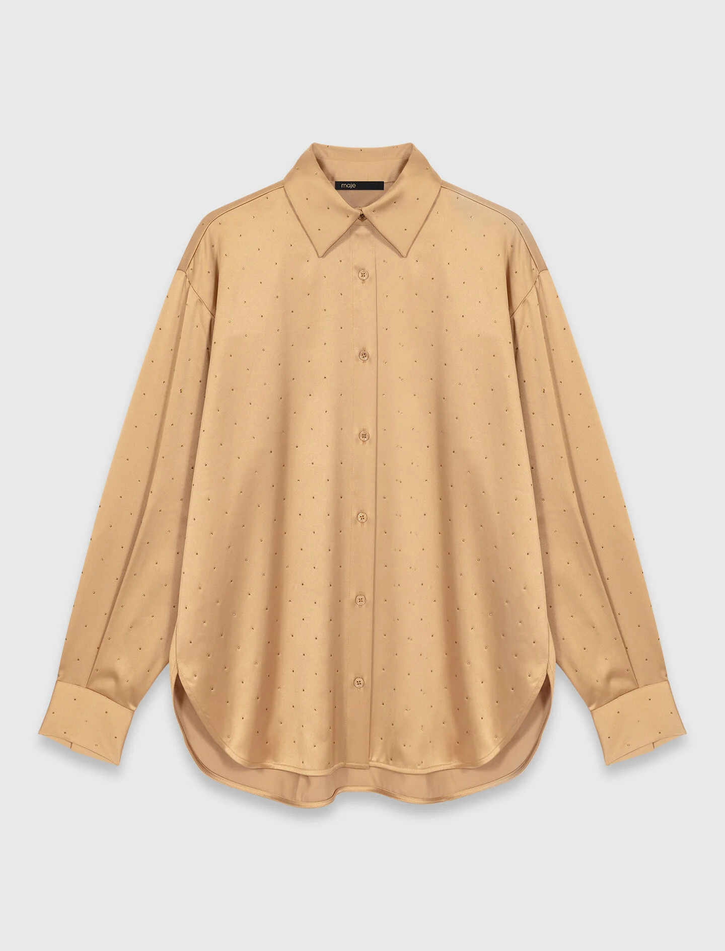 Chemise en satin strassé