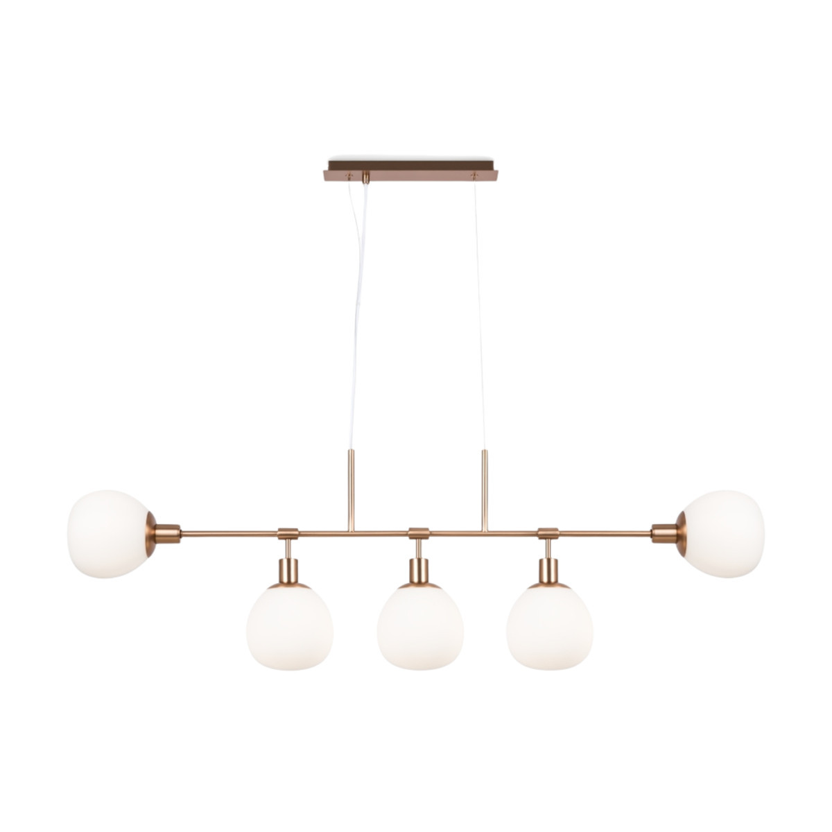 Lampa wisząca złoto-biała Erich 5xE14x40W wym: 149,3x15x120 cm Maytoni