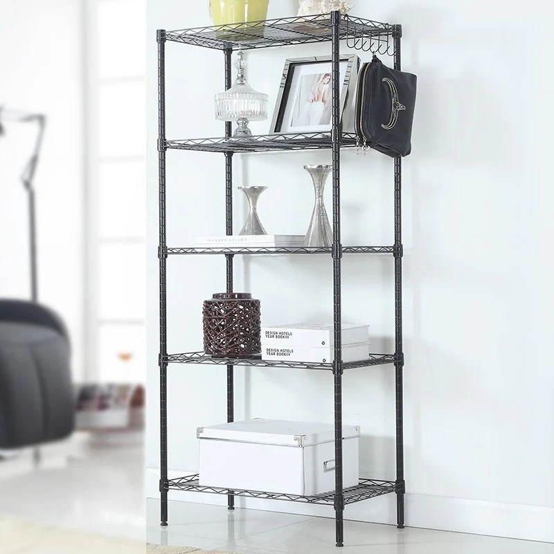 5 Tier Adjustable Metal Standing Storage Shelves Wire Shelving