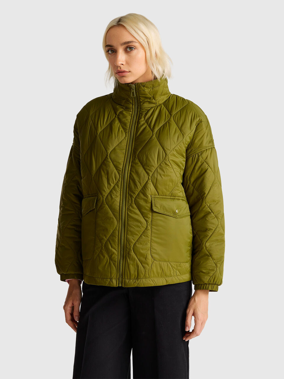 Quilted nylon jacket