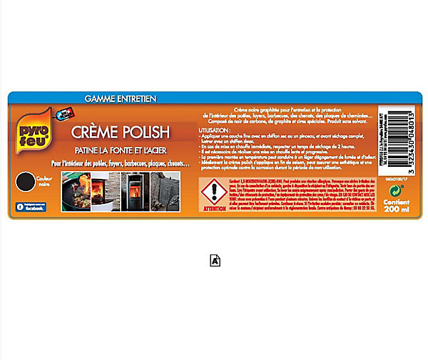 Crème polish noire Pyrofeu en pot de 200 ml
