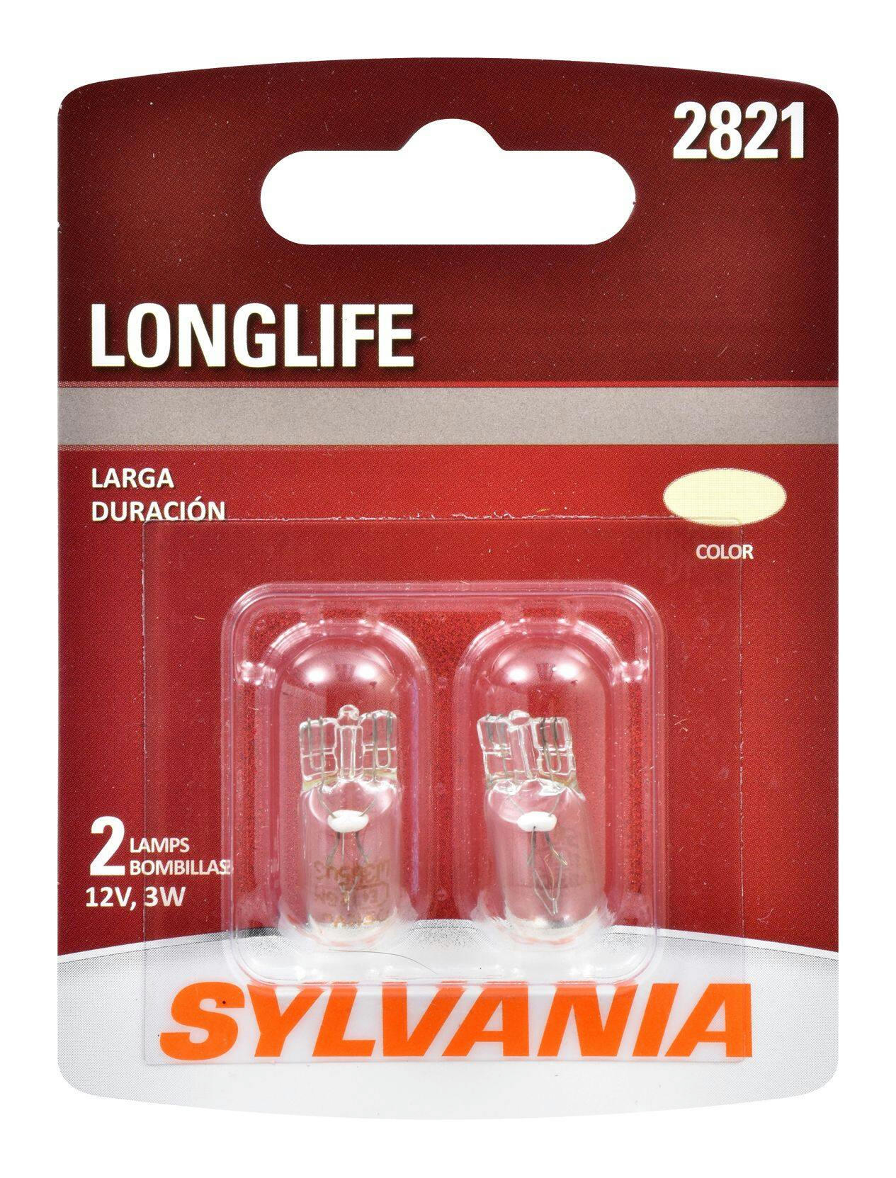 2821 Sylvania Long Life Mini Bulb, 2-pk