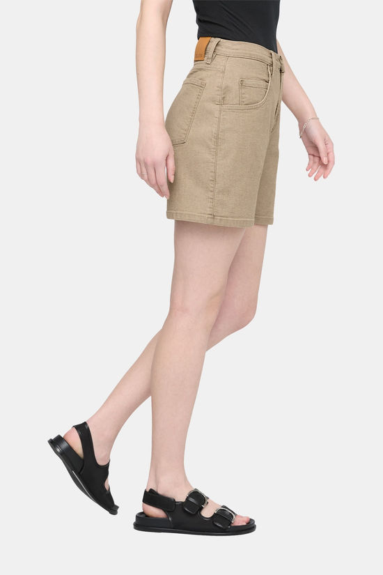 Duer Stretch Canvas High Rise Relaxed Kortebroek Dames