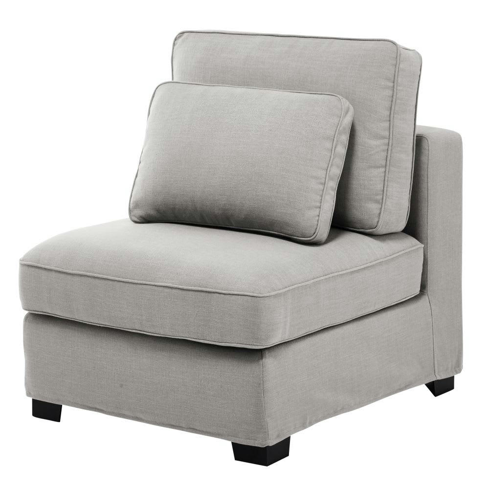 Milano - Chauffeuse pour canapé modulable gris clair