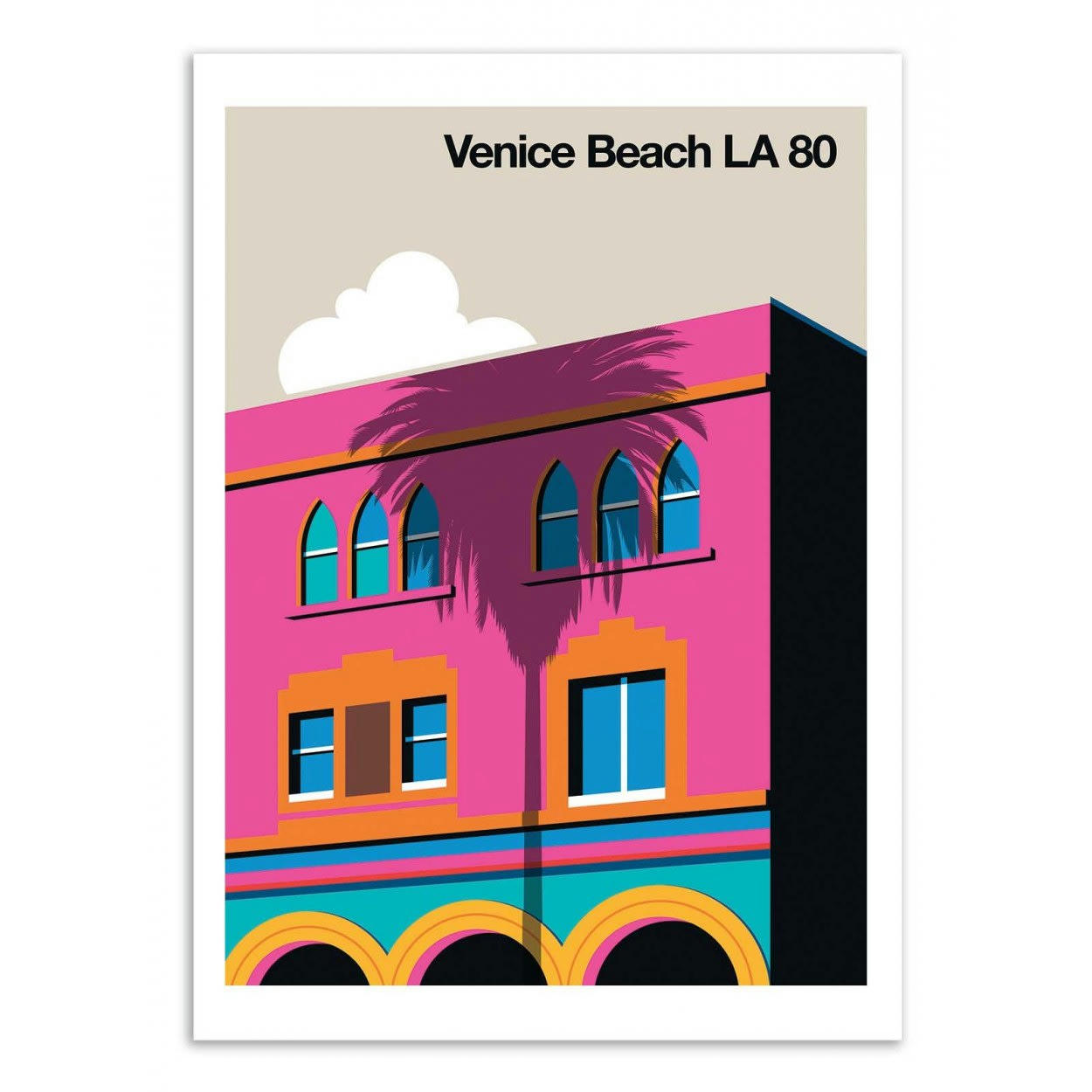 BO LUNDBERG - VENICE BEACH LA 80 - Affiche d'art 30 x 40 cm