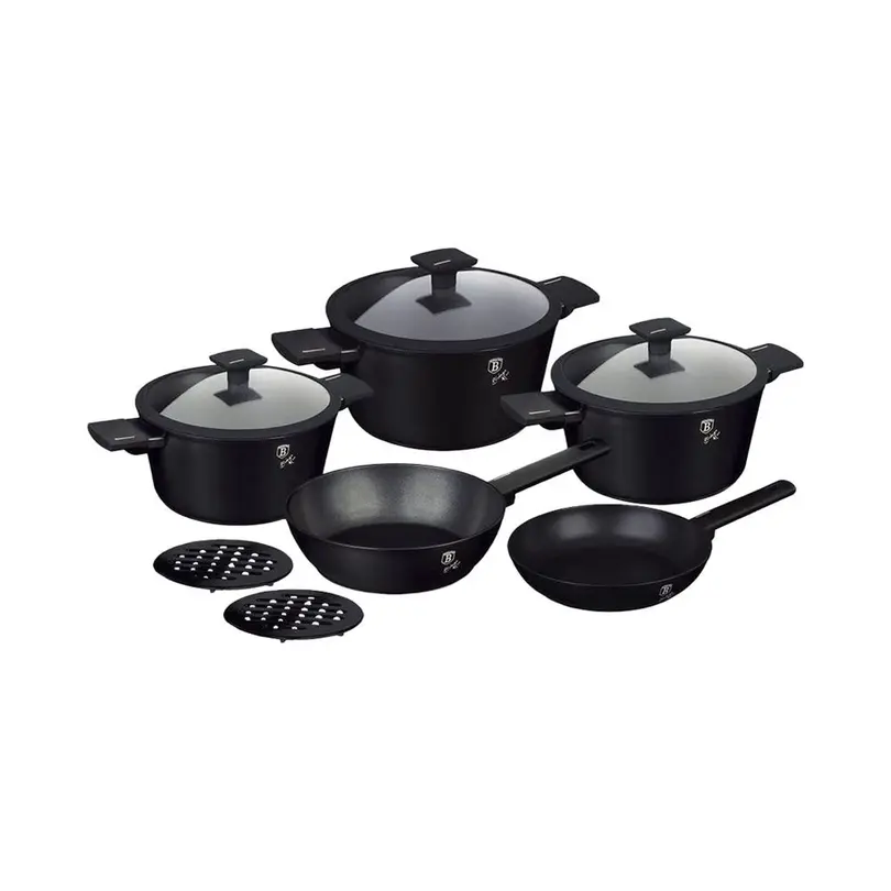 Kochtopf 10-teilig Matte Black Collection