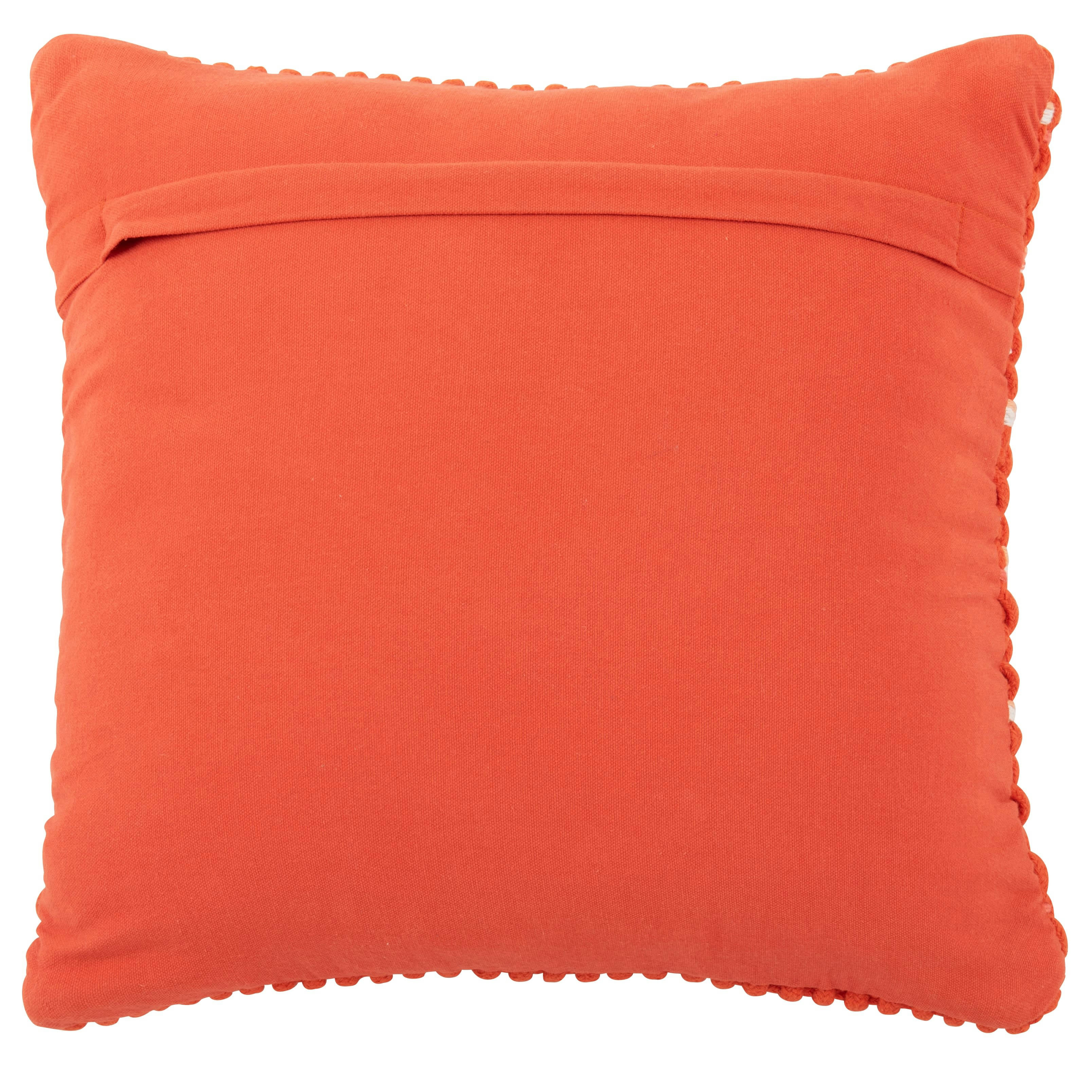 DUARTE - Housse de coussin en coton tressé orange 40x40