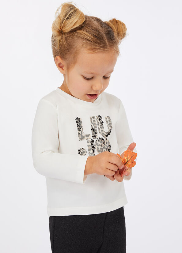 T-shirt in cotone con logo