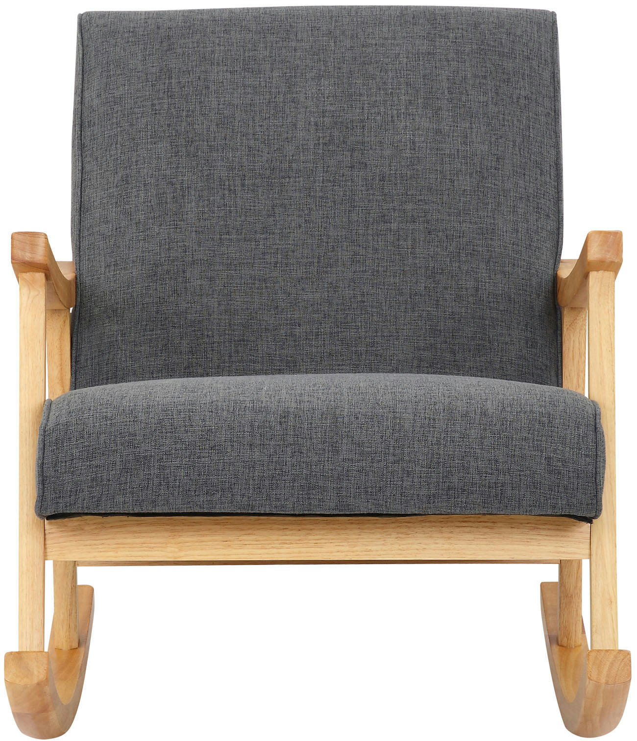 MORELIA - Chaise à bascule avec accoudoirs et assise en tissu Gris clair