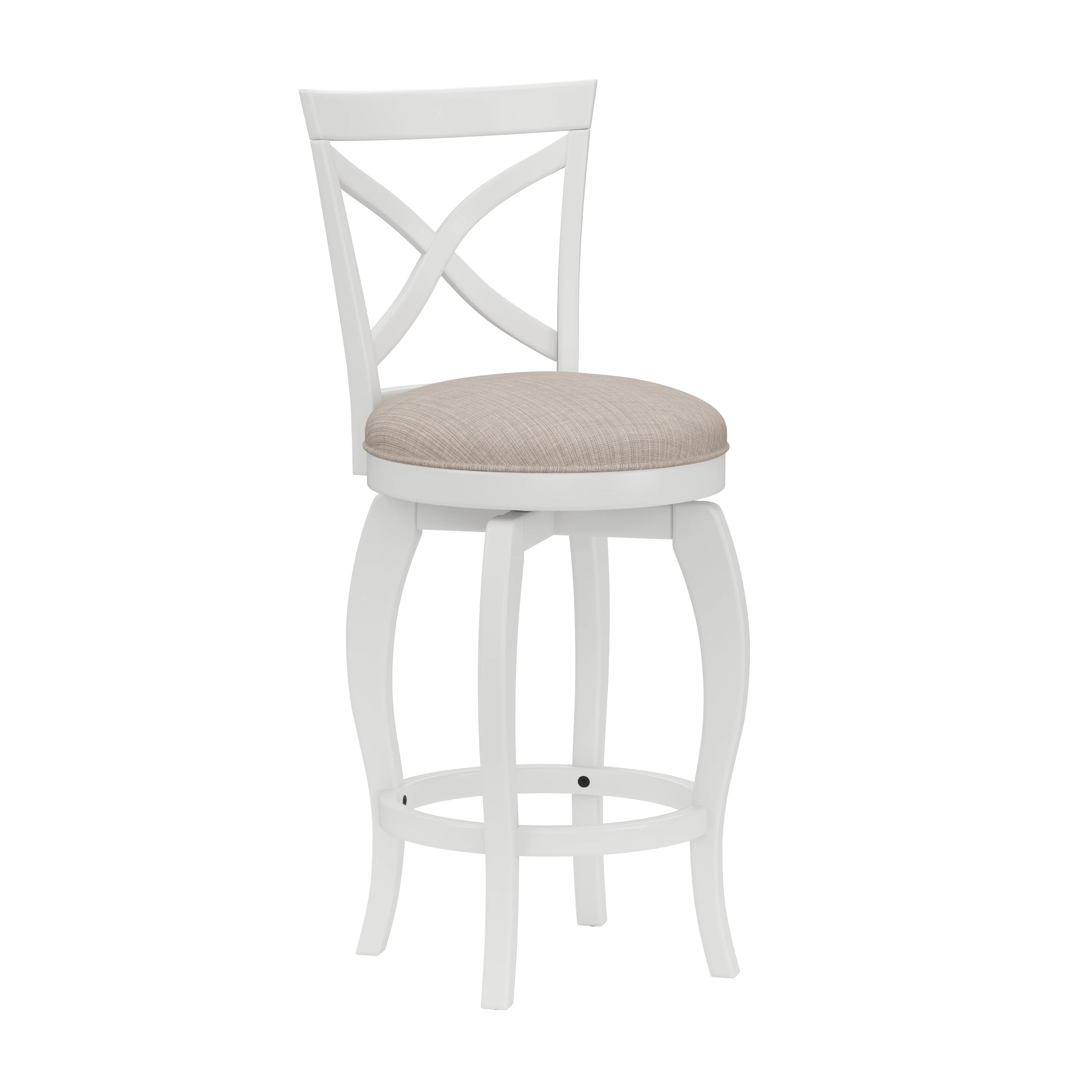Hillsdale Furniture Ellendale Wood Upholstered Swivel Stool
