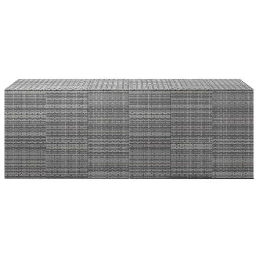 NNEVL Garden Cushion Box PE Rattan 291x100.5x104 cm Grey