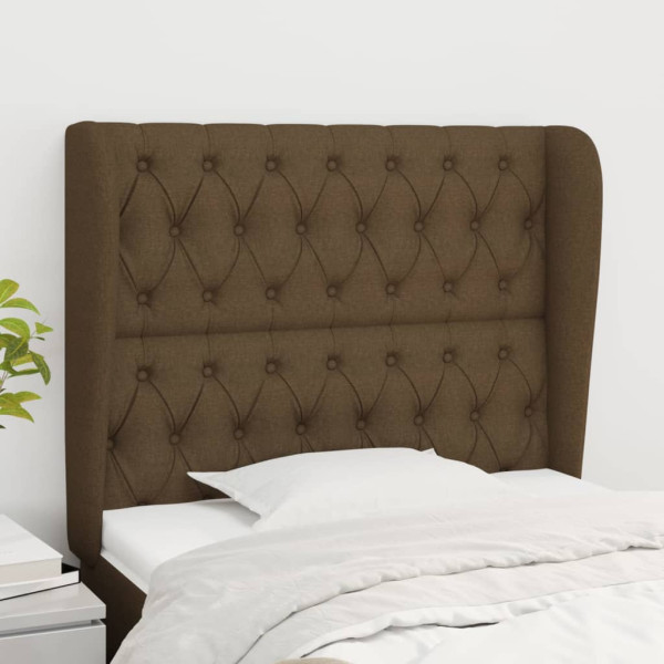 Wezgłowie Brąz 103 x 23 x 118/128 cm Tkanina vidaXL