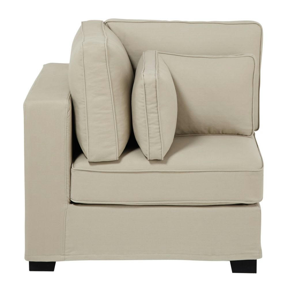 Milano - Angle pour canapé modulable en toile mastic