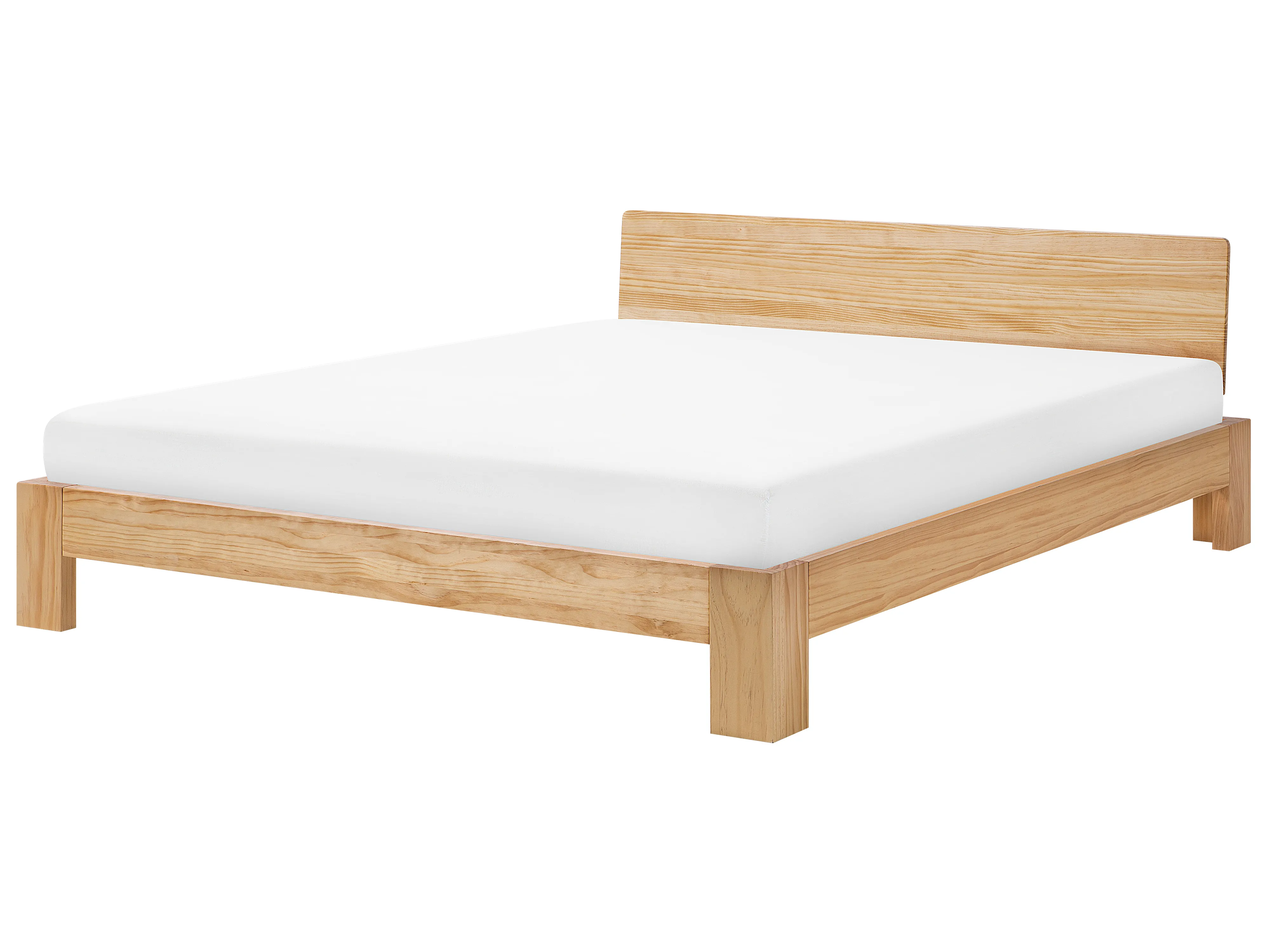 Bed Pine Wood ROYAN 160 x 200 cm (EU King Size) Light Brown