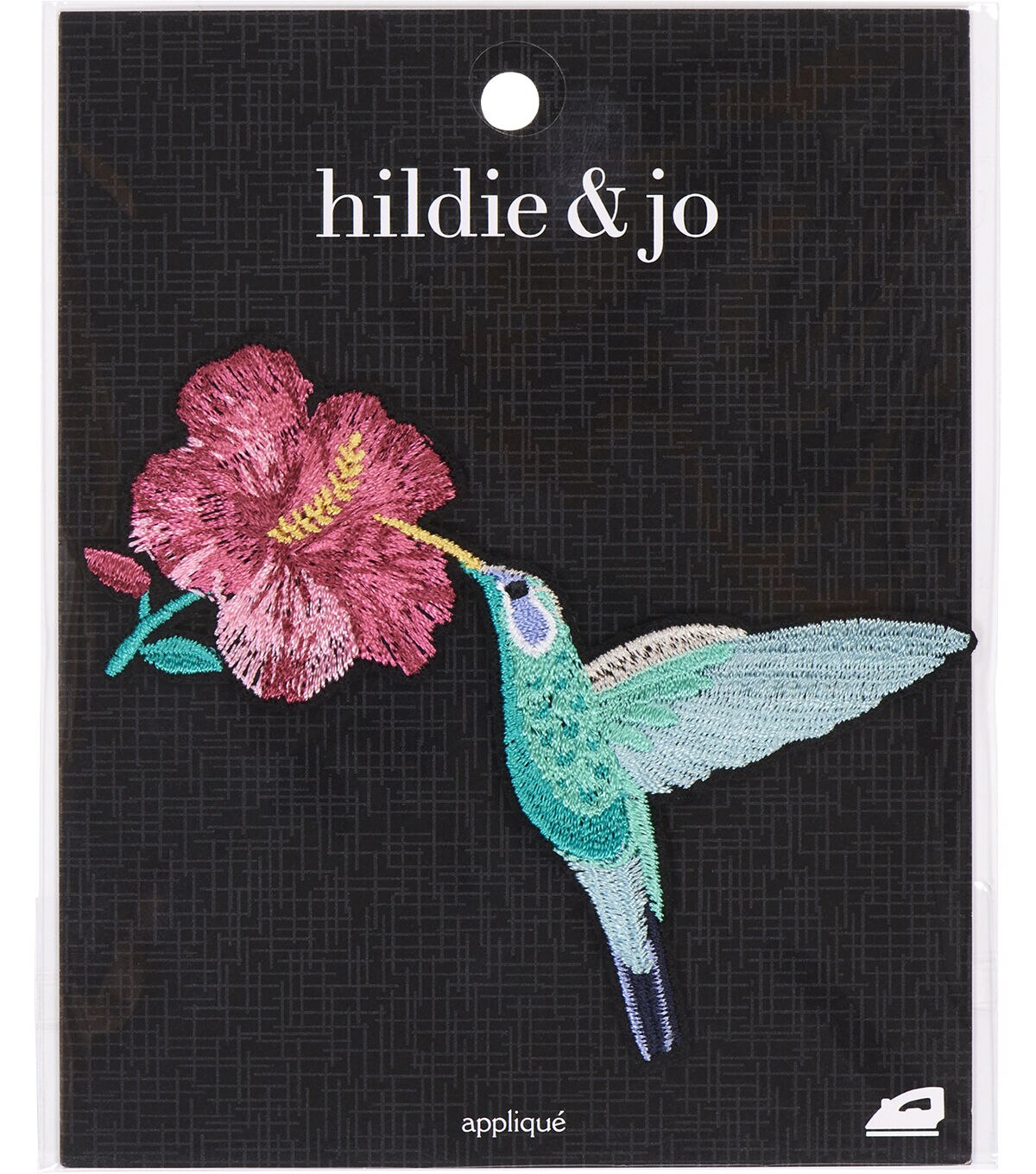 4 x 2.5 Hummingbird With Flower Iron On Patch by hildie & jo