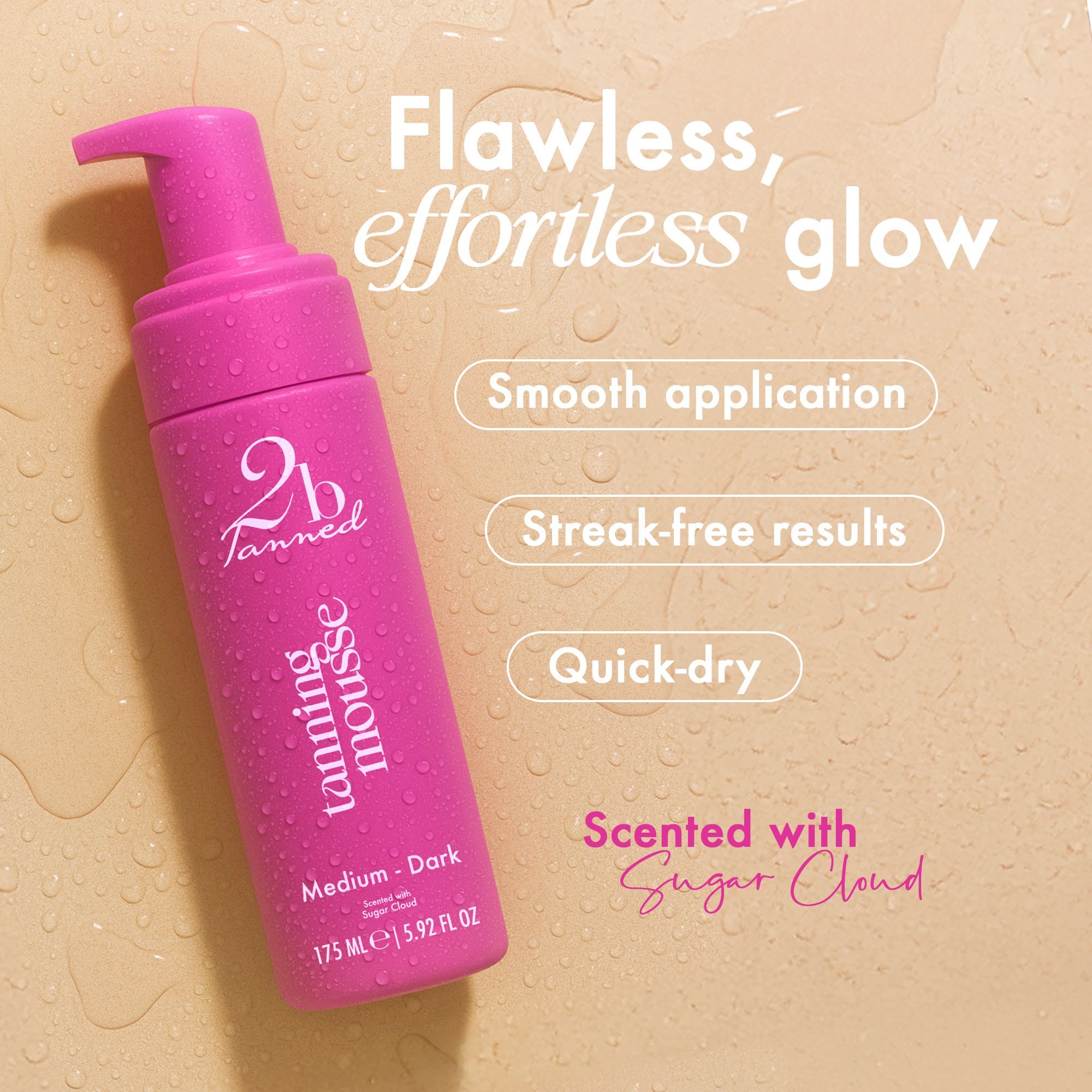 2bTanned Self Tanning Mousse Medium to Dark Shade 175ml