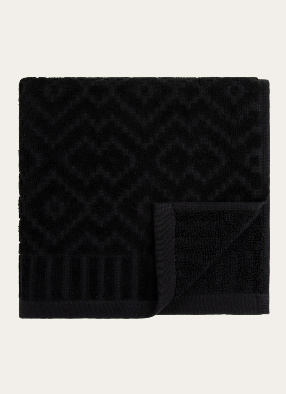 DRAP DE BAIN EN JACQUARD Noir