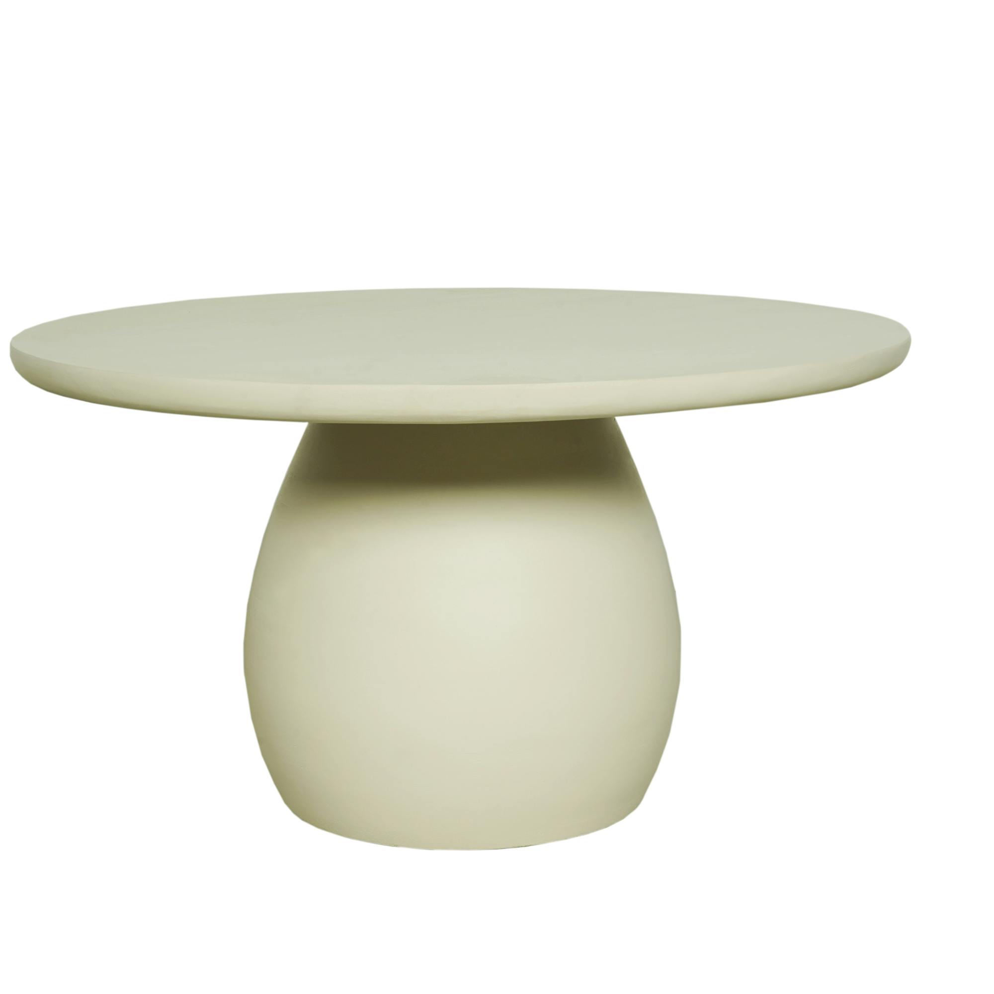 Table basse ronde en bois sable pied boule ALMA
