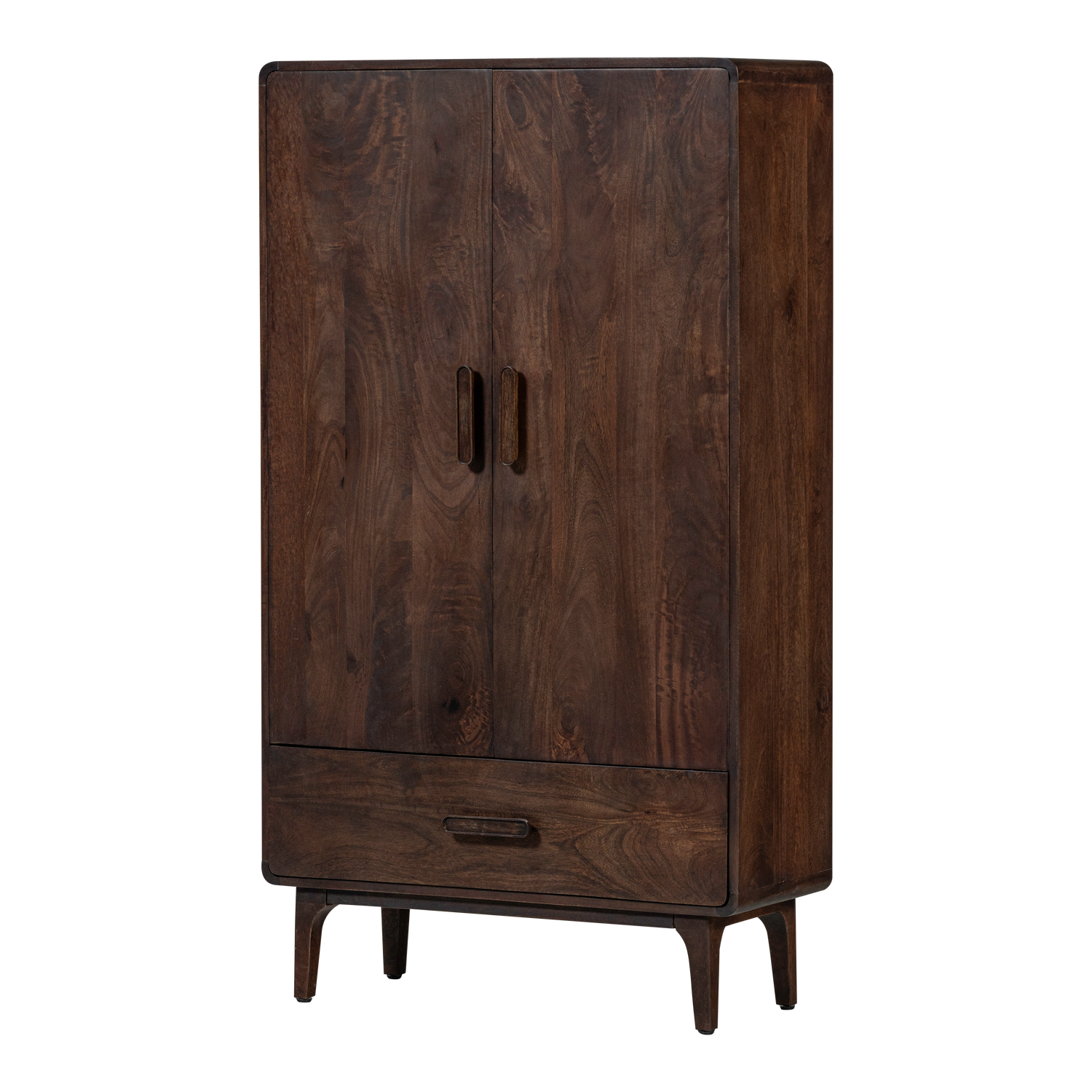 WOOOD Liya Opbergkast - Mangohout - Donkerbruin - 150x85x35