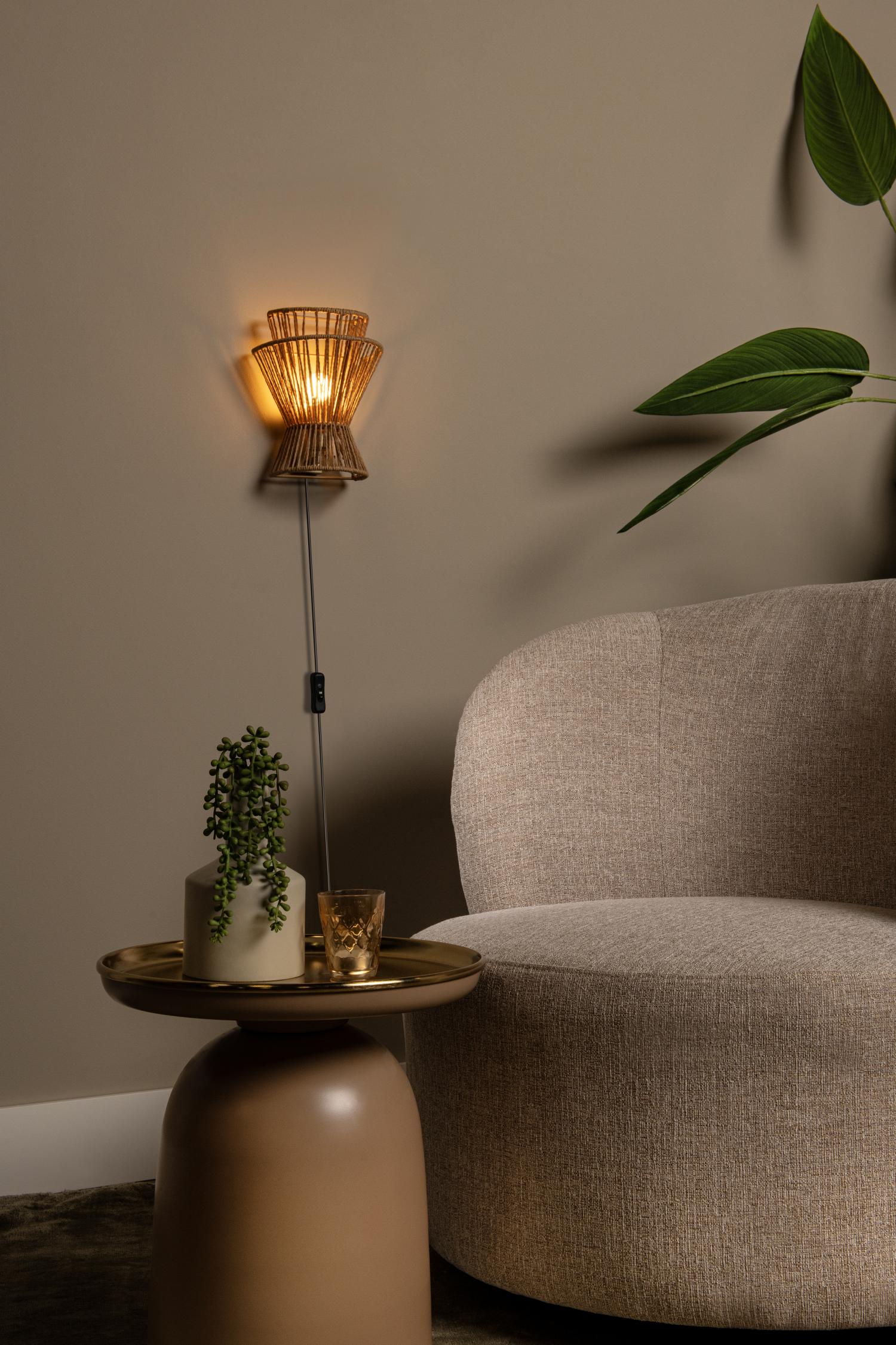 Lucide wandlamp TASMAN - 1xE14 - Naturel