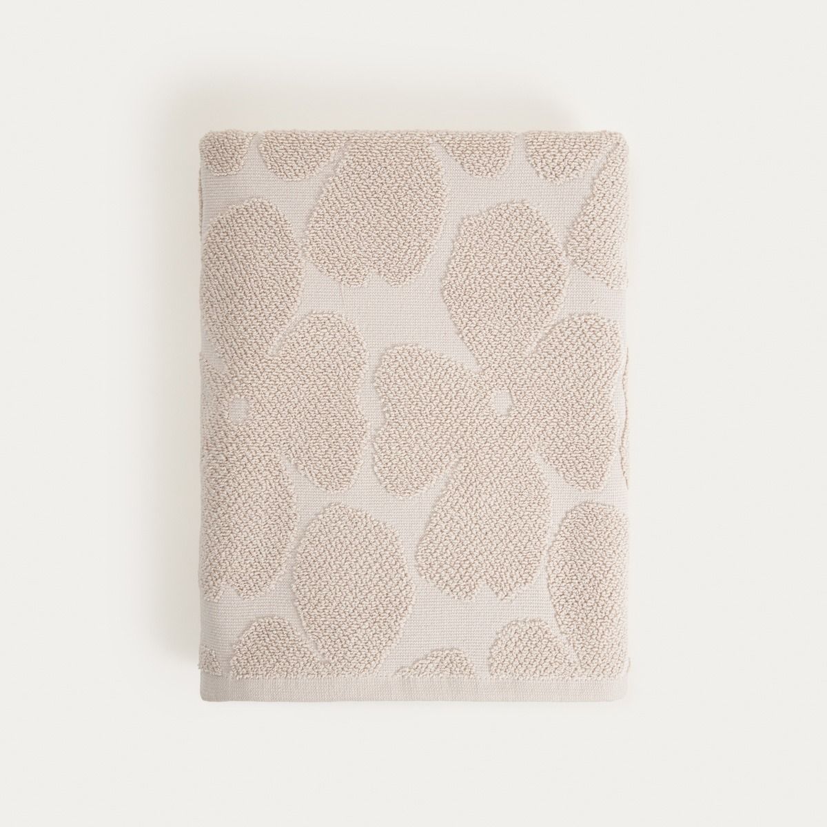 Ręcznik FLORES beżowy żakardowy 70x130 cm
