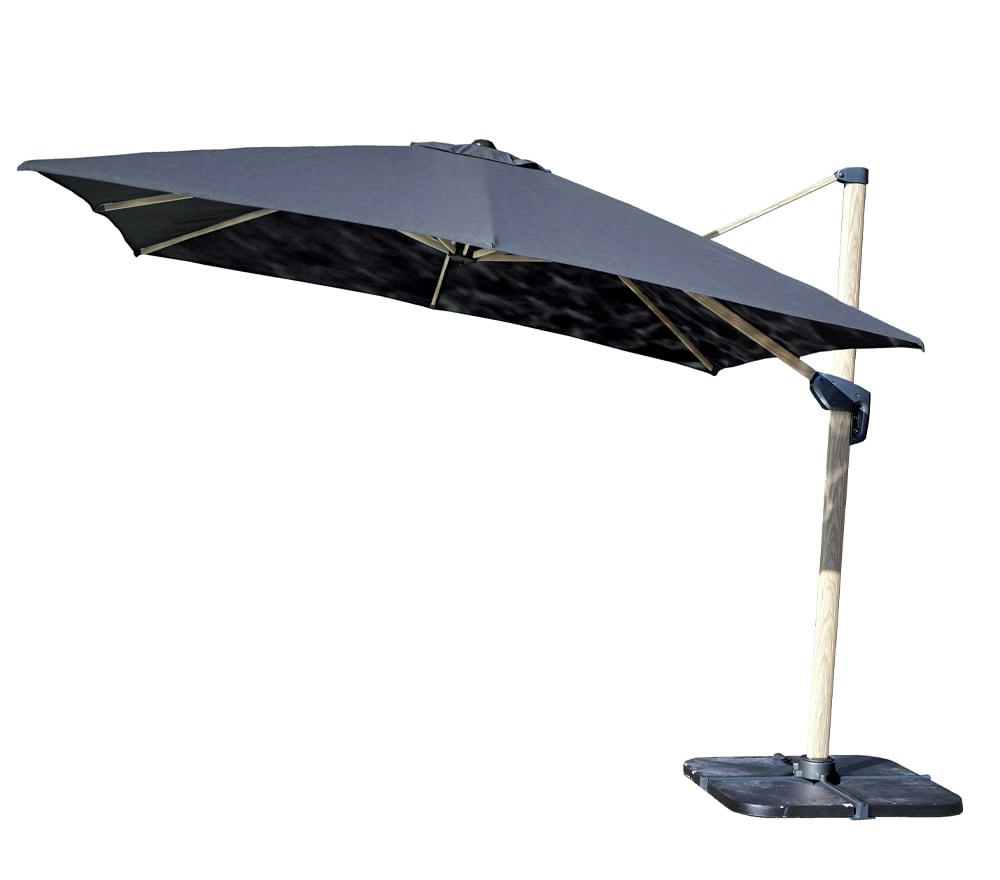 EMERAUDE - Parasol déporté 3x3m - en aluminiumgris anthracite