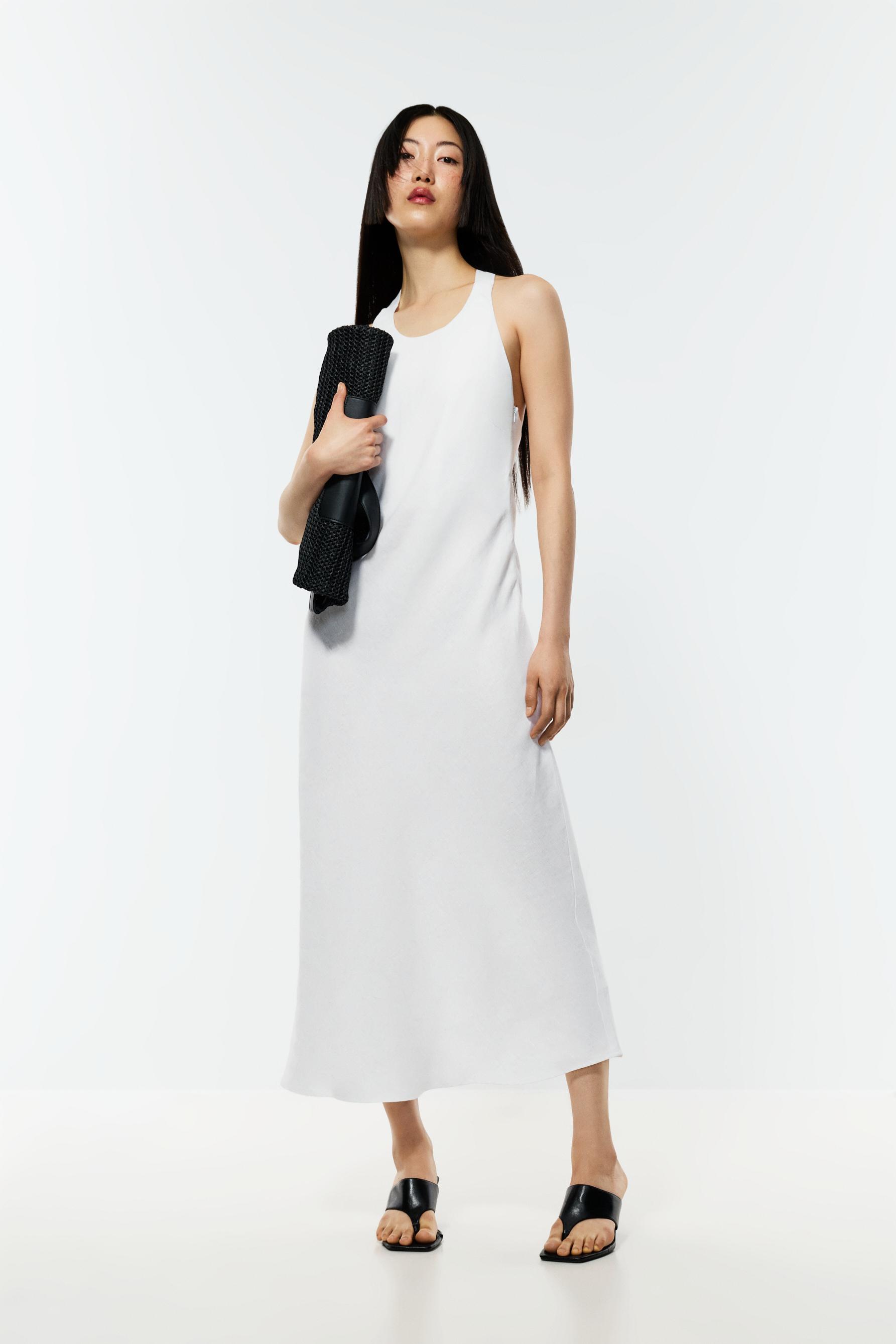 Vestido midi 100% lino