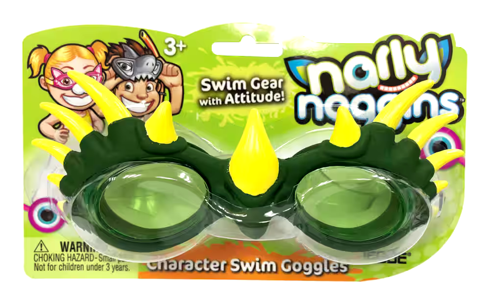 Narly Noggins Dinosaur Kids' Swim Goggles