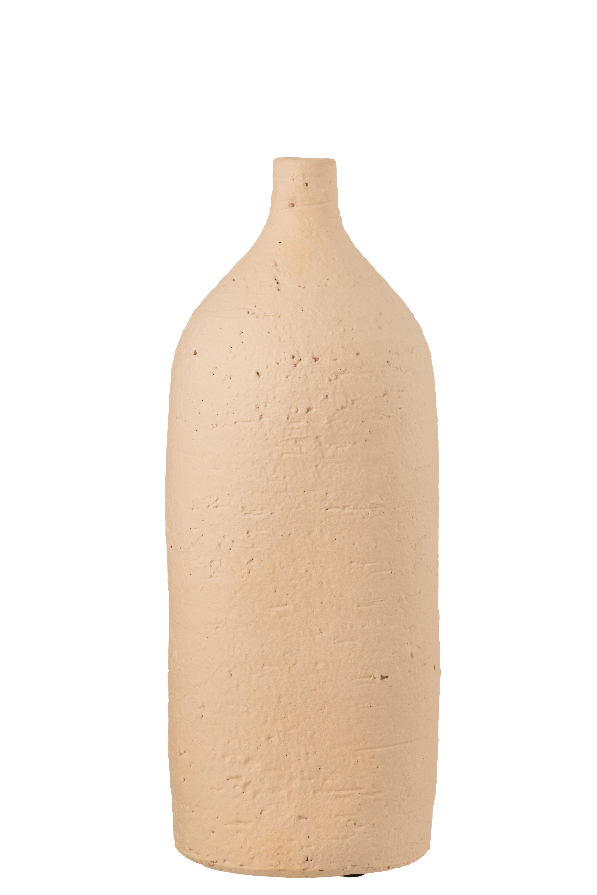 J-Line vaas Enya Fles - keramiek - beige - large - 40 cm hoog